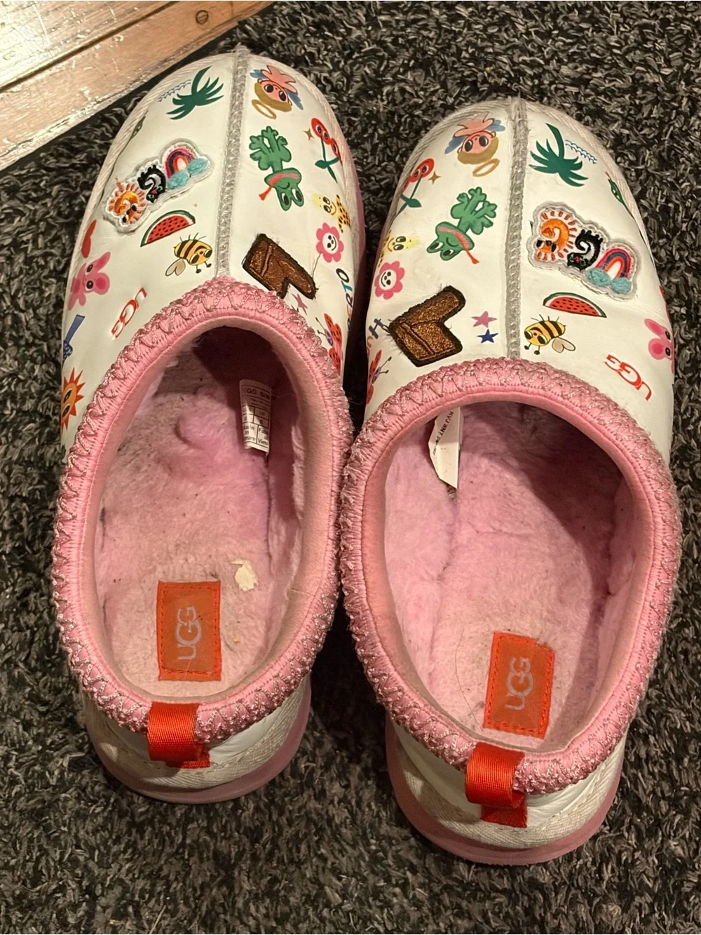 UGG Tazz Slippers Sketch Big Kids 6/W8 by artist Humberto Cruz